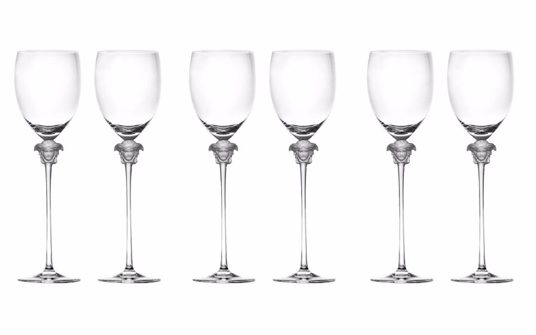 Set of 6 Rosenthal / Versace Lumiere Water Glasses (1 of 1)