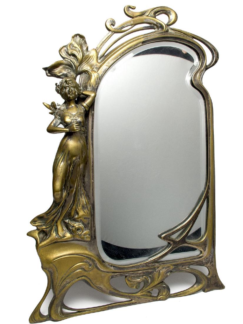 Antique Art Nouveau Mirror (1 of 4)