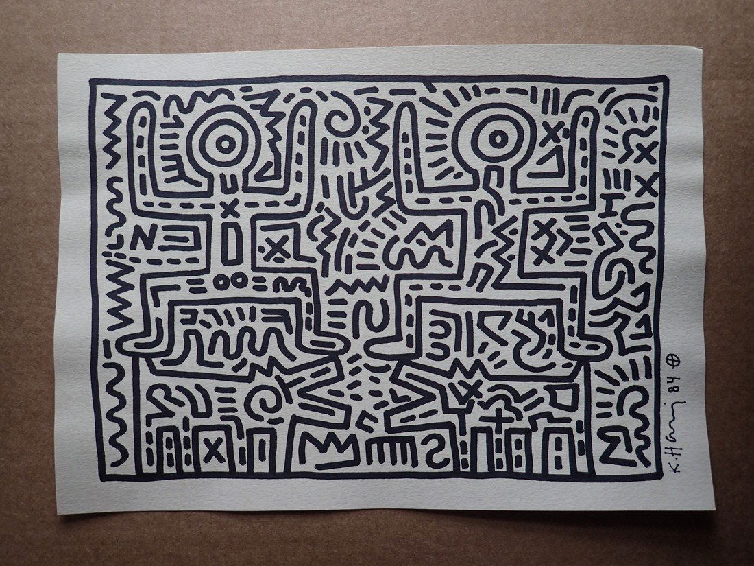 Keith Haring Drawing, signed (1 of 2)
