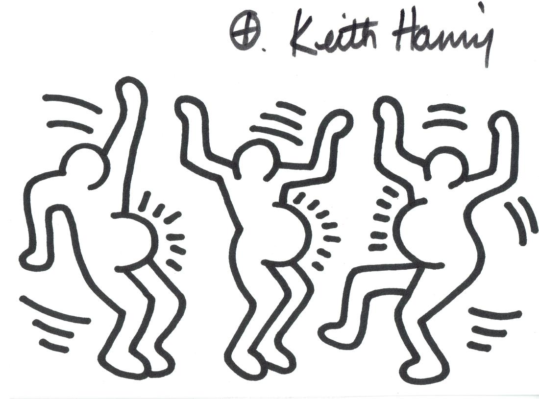 Keith Haring: 3 Dancing Pregnant Women, signed (1 of 1)