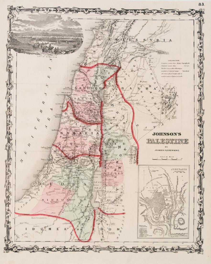 1861 Johnson's Map of Palestine (1 of 1)