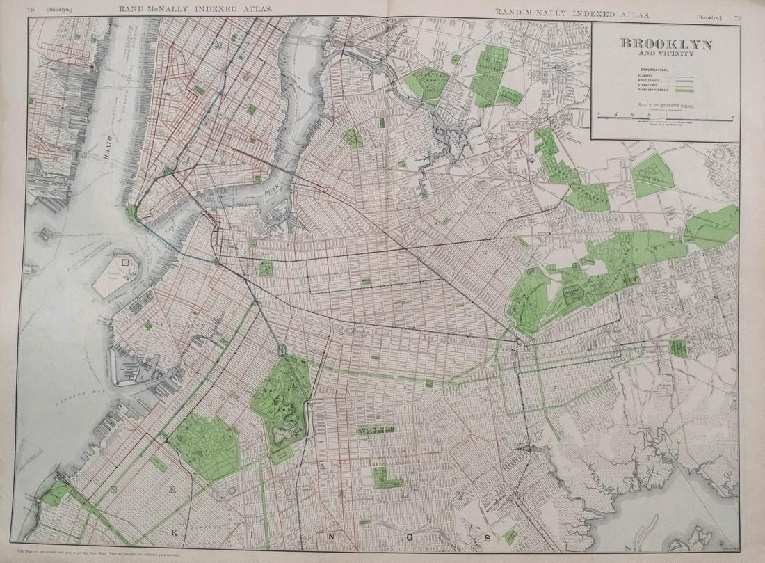 1911 Rand McNally Map of Brooklyn (Buffalo verso) (1 of 2)