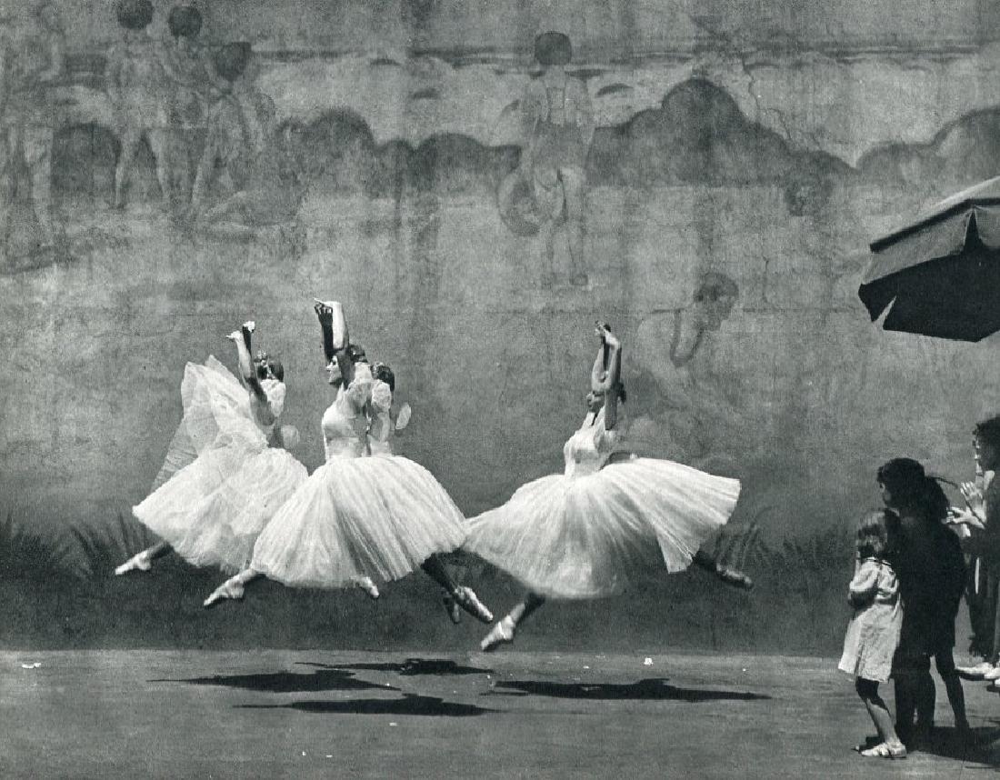 ANDRE KERTESZ: Ballet, 1938 New York: Print Title: Ballet, 1938 New York Artist: Andre Kertesz Medium: Sheet-Fed Gravure Printing Date: 1972 Maker: Braun - Mulhaus, France Image Size: 9 x 7 inches Andre Kertesz, born Kertesz Andor, was a