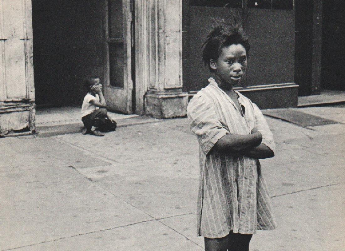 HELEN LEVITT: New York Streets VI: Print Title: New York Streets VI Artist: Helen Levitt Printing Date: 1965 Medium: Sheet fed Copper plate gravure Printing Location: Switzerland Image Size: 8.5 x 6 inches Helen Levitt (1913-2009) was