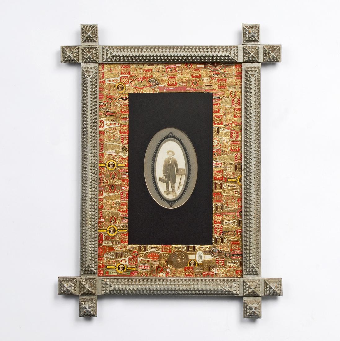 Painted Tramp Art Frame with Cigar Bands Liner (1 of 6)