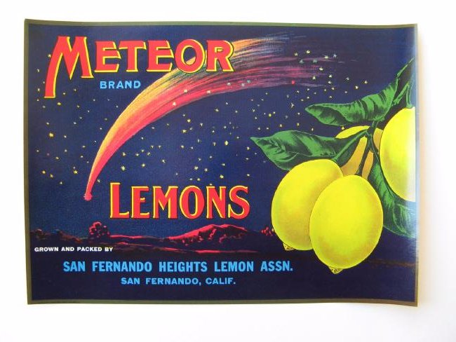 "Meteor Lemons" Crate Label (1 of 1)