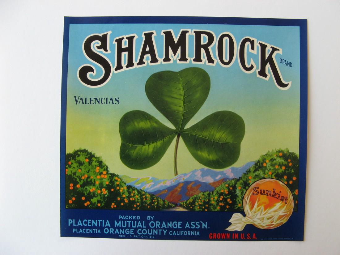 "Shamrock" Orange Crate Label (1 of 1)