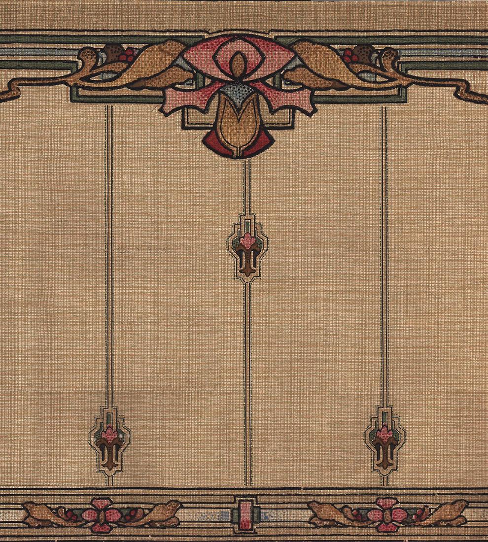 c.1915 Arts & Crafts wallpaper sample, Peerless Co. (1 of 5)