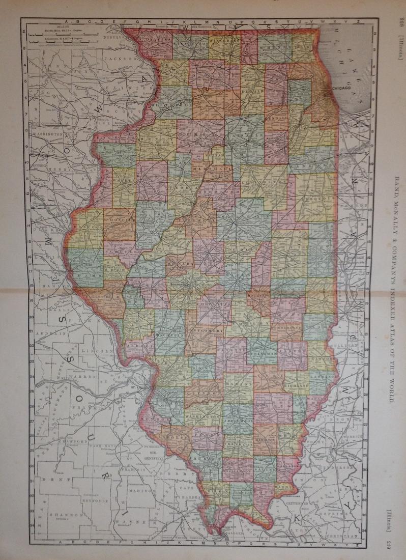 Map of Illinois, Rand, McNally & Co. 1898 (1 of 1)