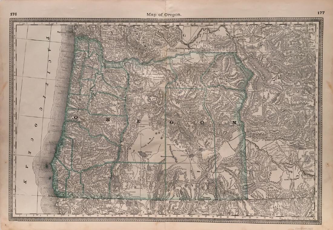 Hardesty: Map of Oregon, 1883 (1 of 1)