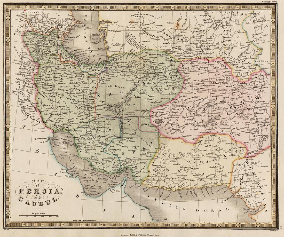 1830 James Wyld Map of Persia and Caubul (1 of 4)