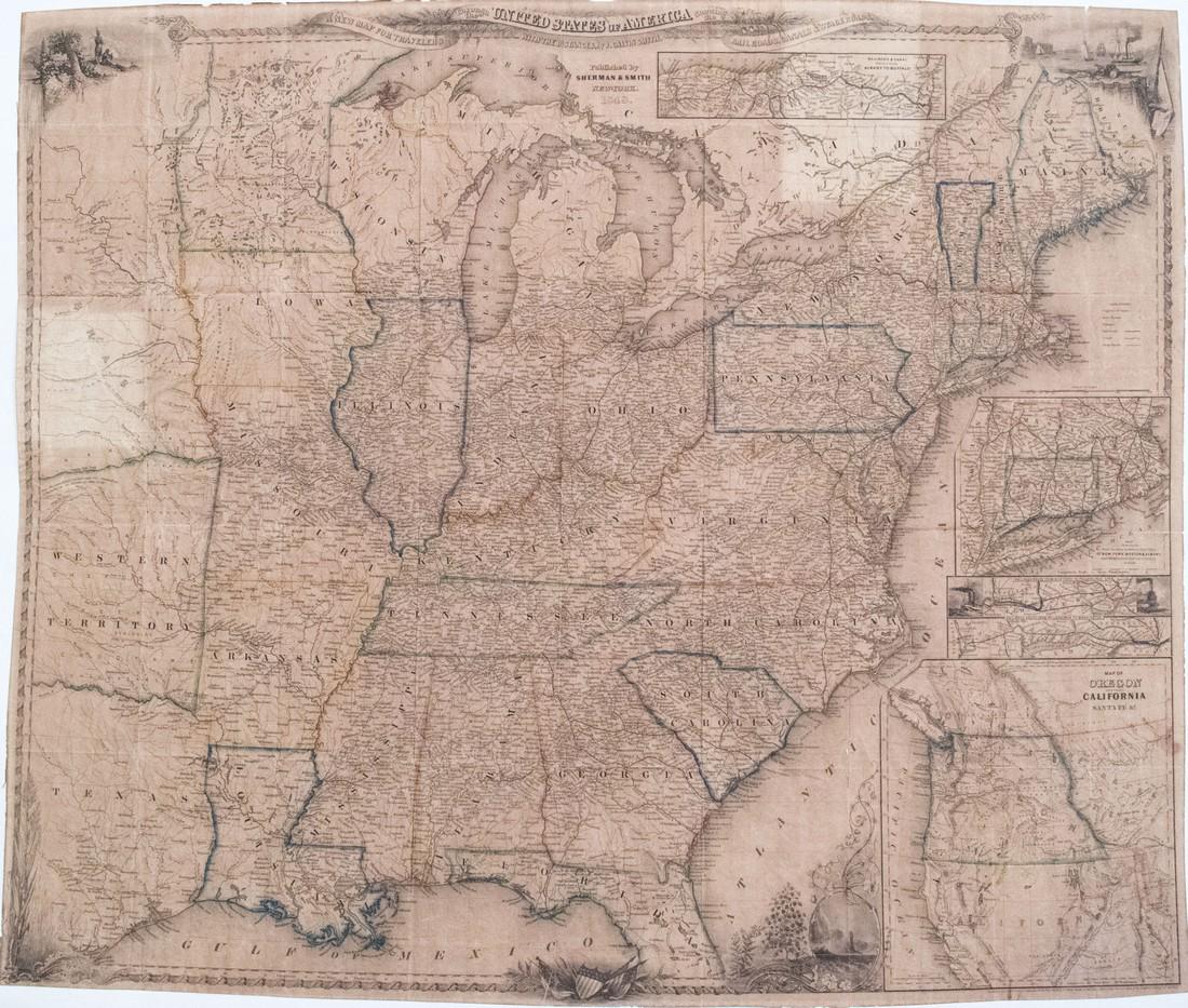 1848 Smith Pocket Map of United States (1 of 1)