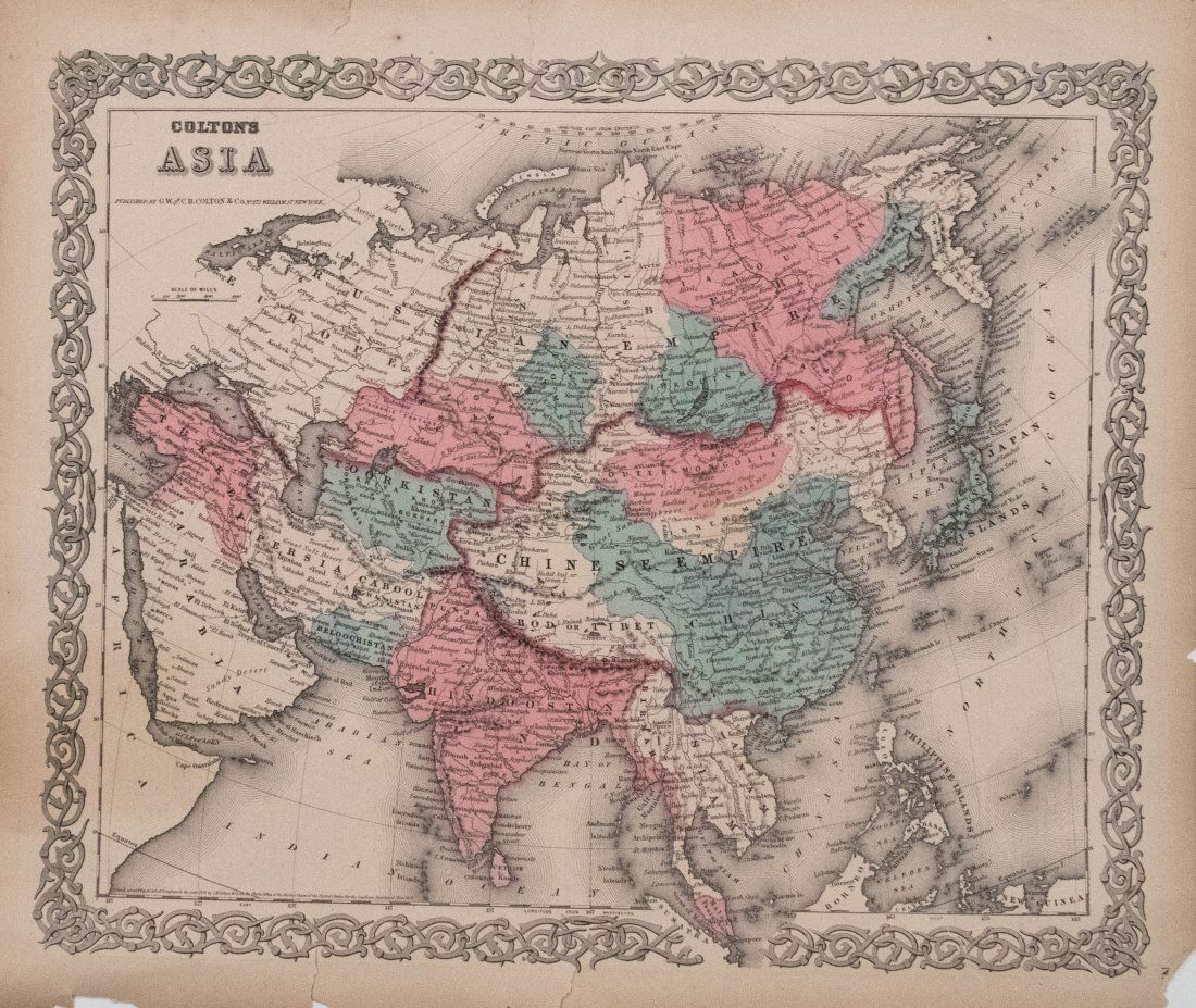 1856 Colton Map of Asia (1 of 1)