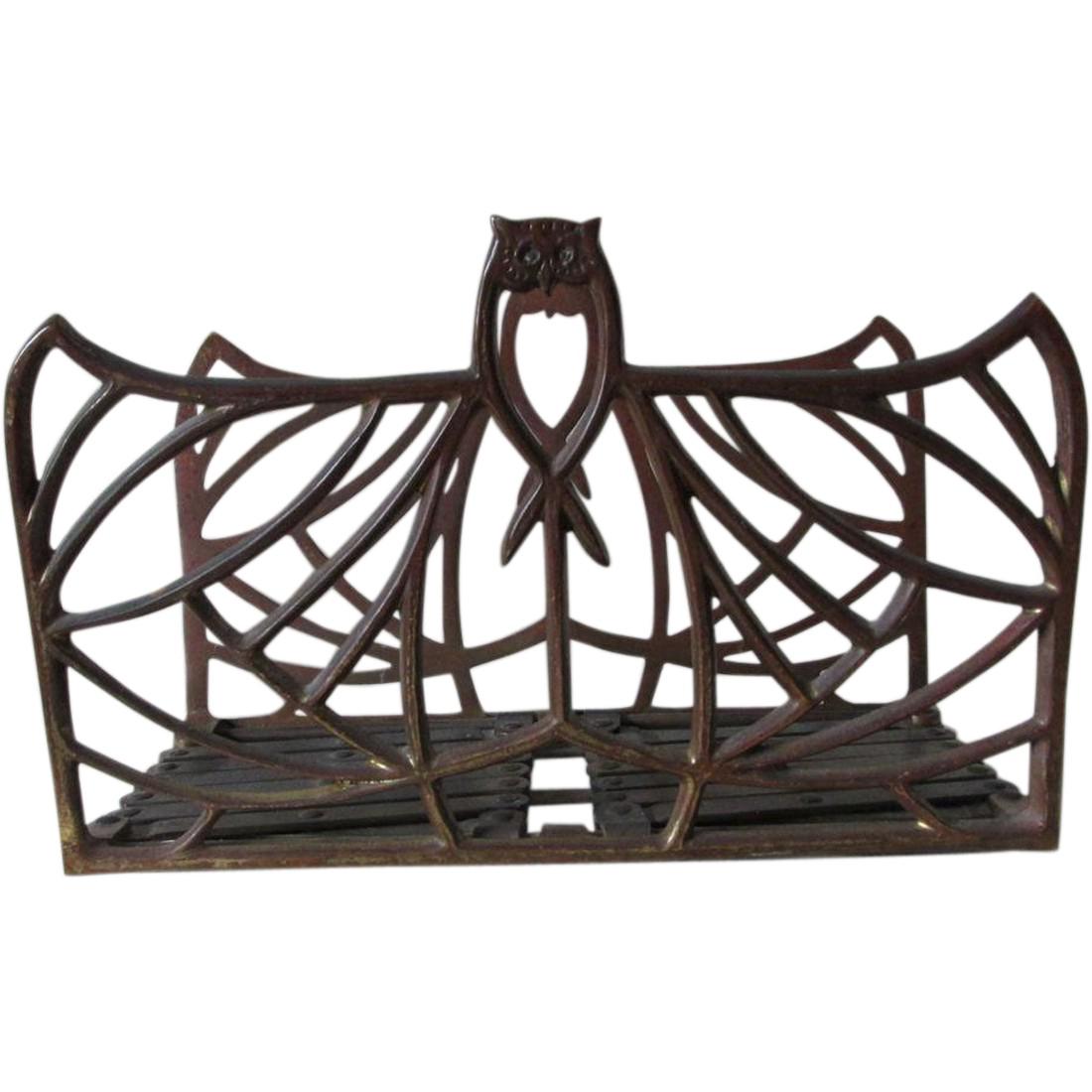 Arts & Crafts, Art Deco Expanding Bookends with Owl (1 of 5)