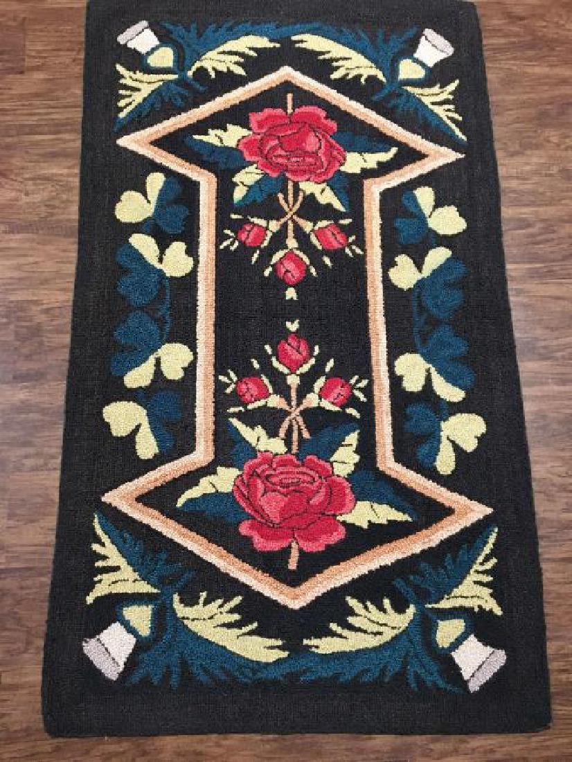 Antique American Hooked Rug  2.8 x 4.8 (1 of 10)