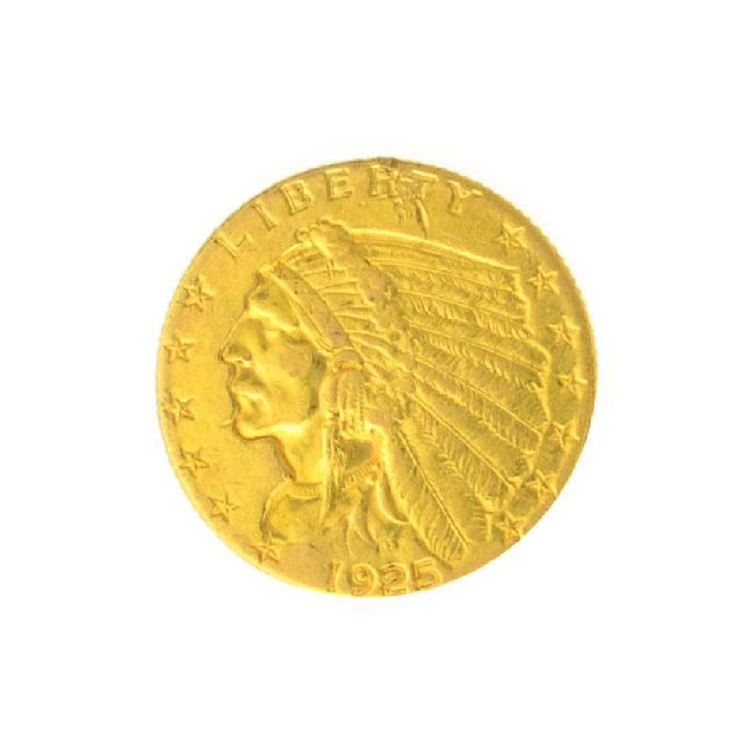 1925-D $2.50 U.S. Indian Head Gold Coin - Great (1 of 2)