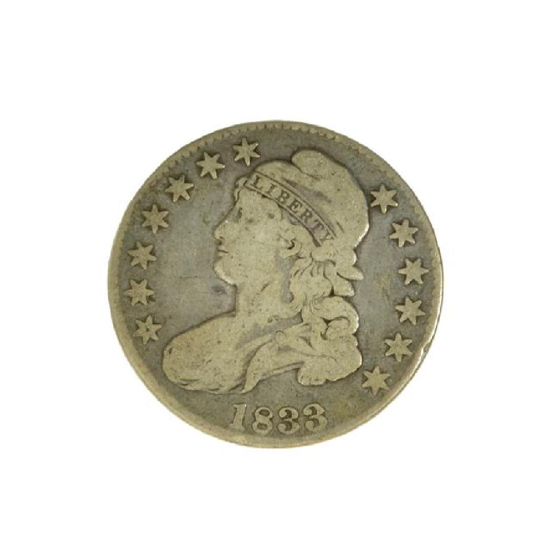 1833 Capped Bust Half Dollar Coin (JG) (1 of 2)
