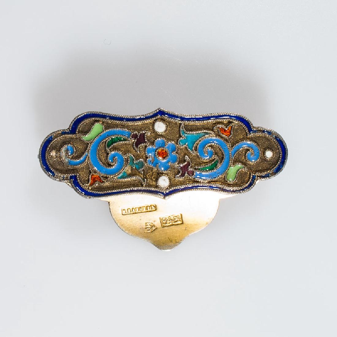 Russian Silver & Enamel Belt Buckle (1 of 1)