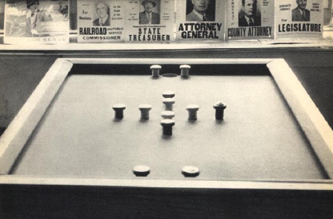 ROBERT FRANK: Luncheonette, Butte Montana: Artist: ROBERT FRANK Print Title: Luncheonette, Butte Montana Medium: Vintage Sheet-fed Gravure Printed in 1958 in France Image Size: 7.5" X 5" Robert Frank (b. 1924) is an American photographer and d