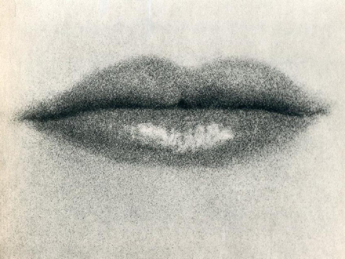 MAN RAY: Lips: Artist: MAN RAY Print Title: Rocks Printing Date: 1934 Medium: Sheet-fed Gravure Printer: Neogravure Company, France Image size (inches) approx. 7.5 x 6" Man Ray, original name Emmanuel Radnitzky, was