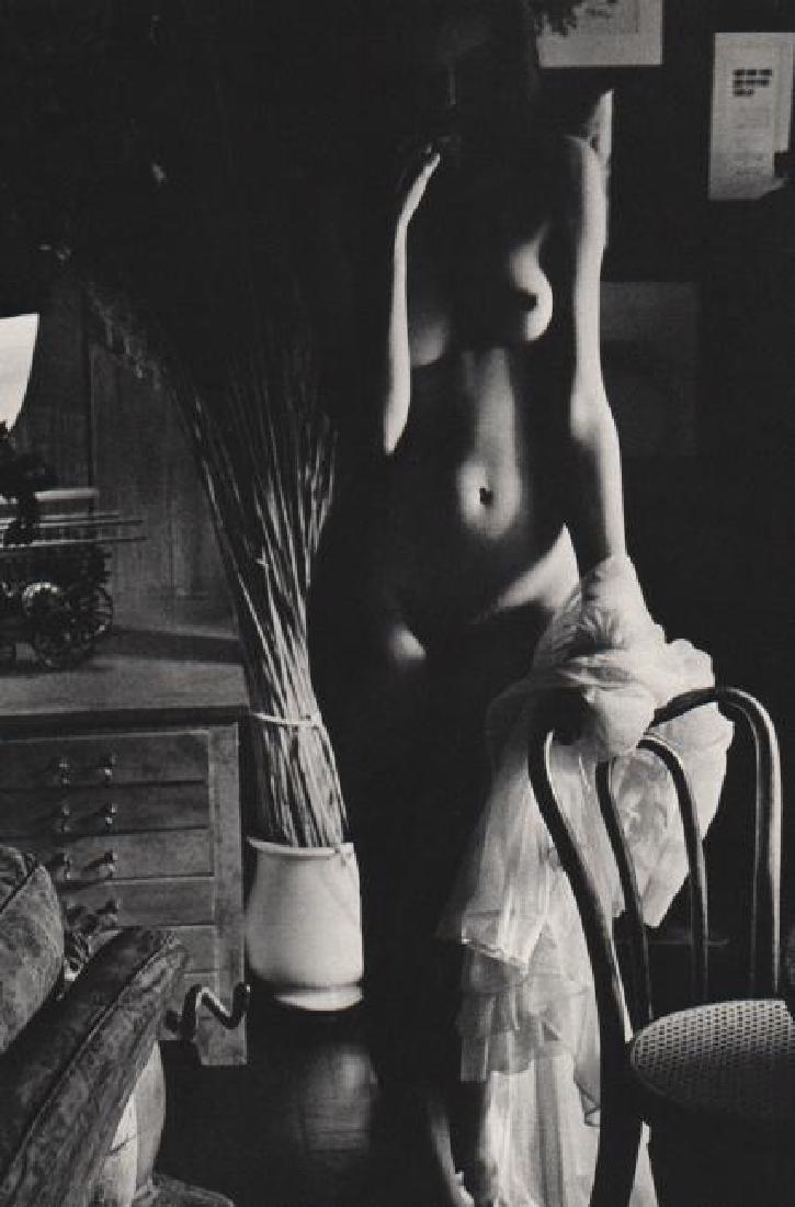 JOHN RAWLINGS - Model in Shadow: Artist: JOHN RAWLINGS Print Title: Model in Shadow Printing Date: 1966 Medium: Sheet-fed Gravure Printer: Bucher, Switzerland Image Size Approx. 7" X 11" John Rawlings (1912-1970) was a Conde Nast Pub