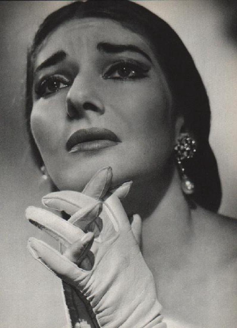 HOUSTON ROGERS - Maria Callas: Artist: HOUSTON ROGERS Print Title: Maria Callas Printing Date: 1960 Printer: M. Dumont Schauberg Medium: Vintage Sheet-Fed Gravure Image size (inches) approx. 8.5" x 11" Houston Rogers (1901-1970), w