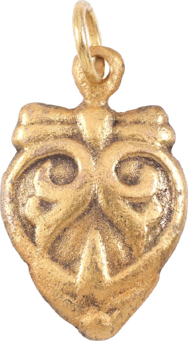 Very Fine And Rare Viking Heart Pendant (1 of 2)