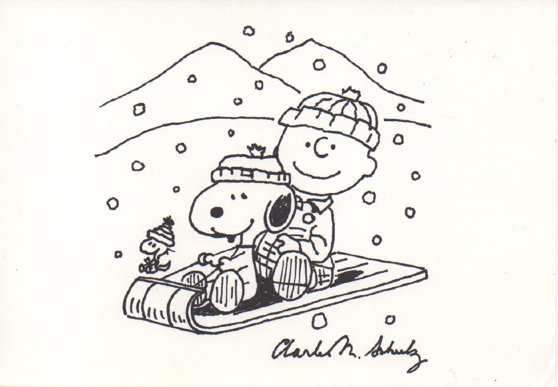 Charles Schulz Charlie Brown Drawing, 1980 - Signed (1 of 2)