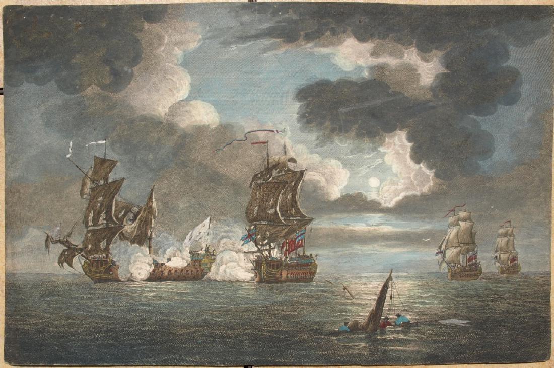 The Monmouth of 64 Guns Taking the Foudroyant (1 of 2)