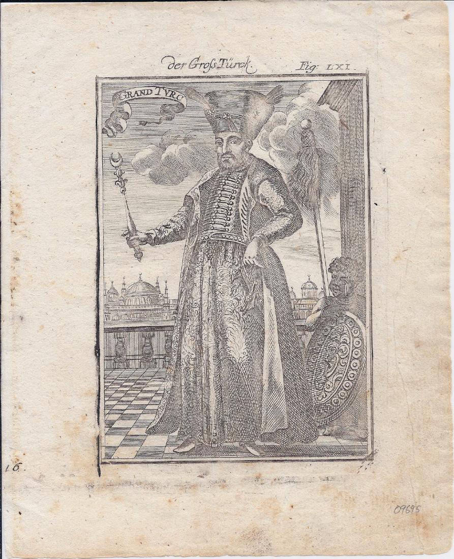 Allain Manesson Mallet: The Sultan Standing, 1719 (1 of 1)