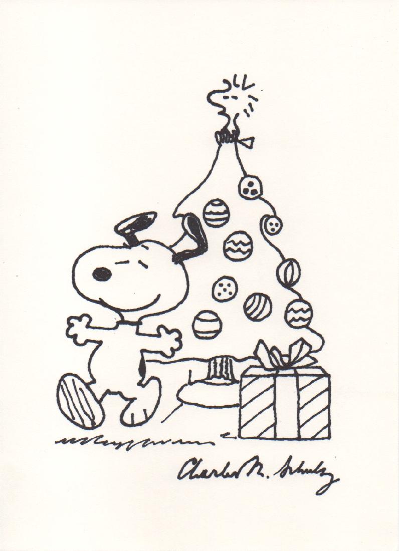 Charles Schulz Snoopy Drawing, 1980 (1 of 2)