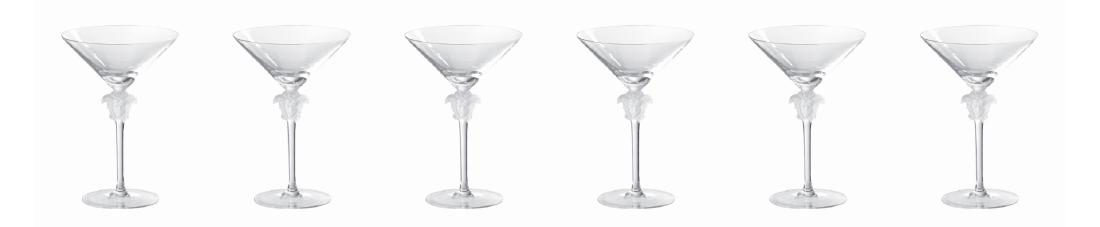 Set 6 Rosenthal Meets Versace Lumiere Martini Glasses (1 of 1)