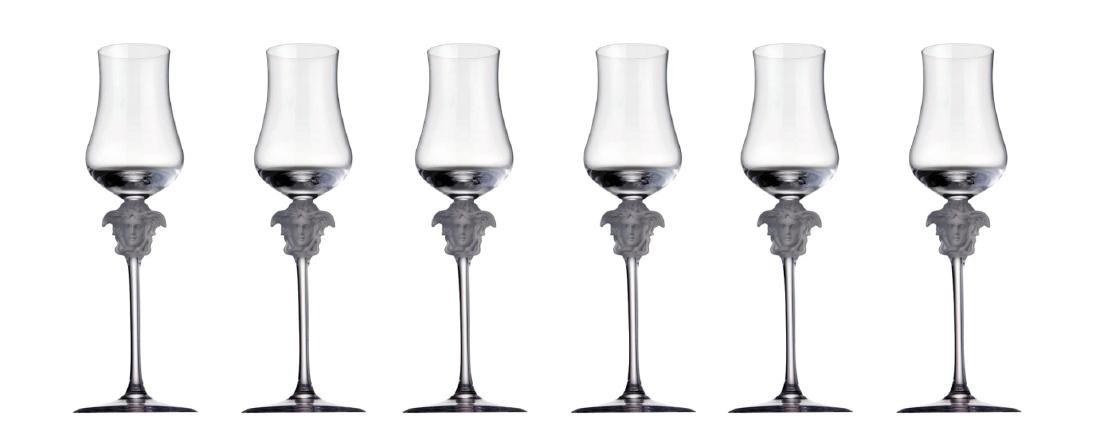 Set 6 Rosenthal Meets Versace Lumiere Grappa Glasses (1 of 1)