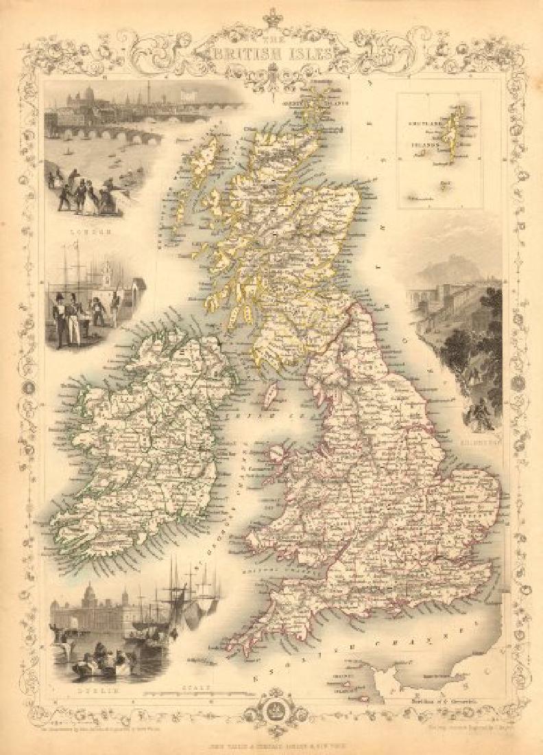 British Isles: C England Wales Scotland Ireland Map (1 of 1)
