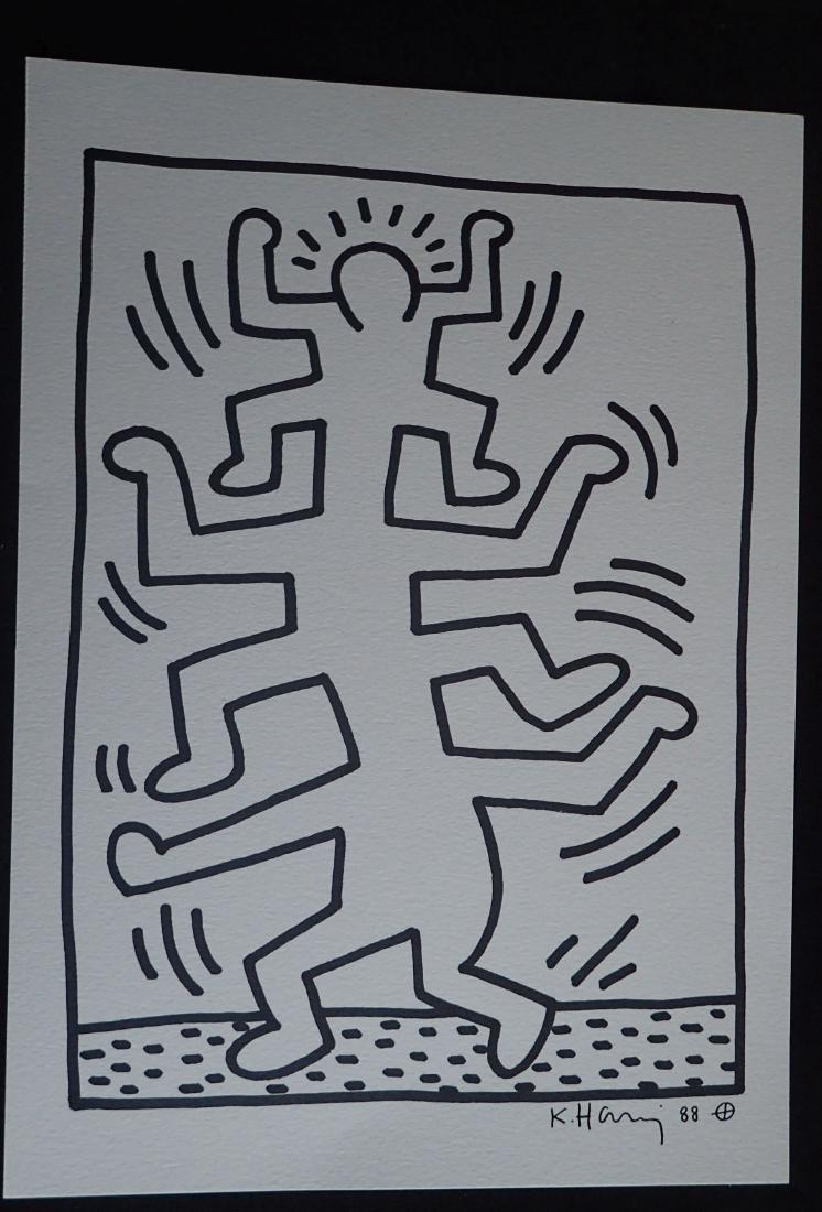 Keith Haring: Totem Men Dancing, Signed & Dated (1 of 1)