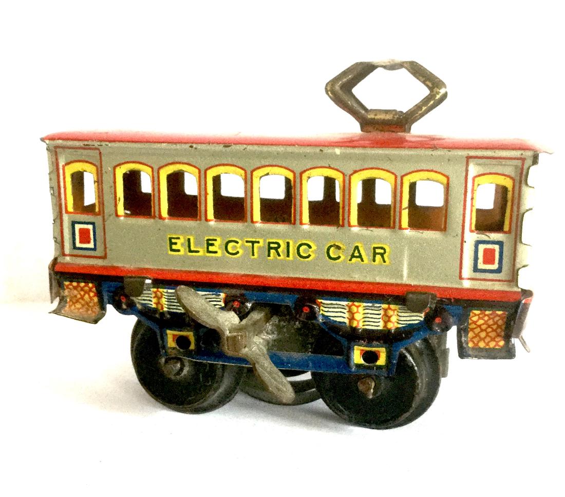 Tin Electric Car Wind Up Toy, 1950s (1 of 6)
