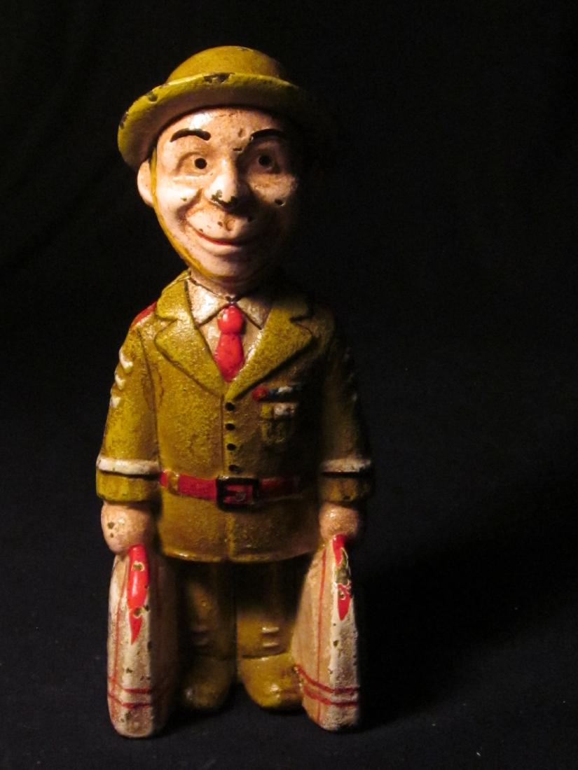 Cast Iron American Soldier Coin Bank, 1947 (1 of 5)