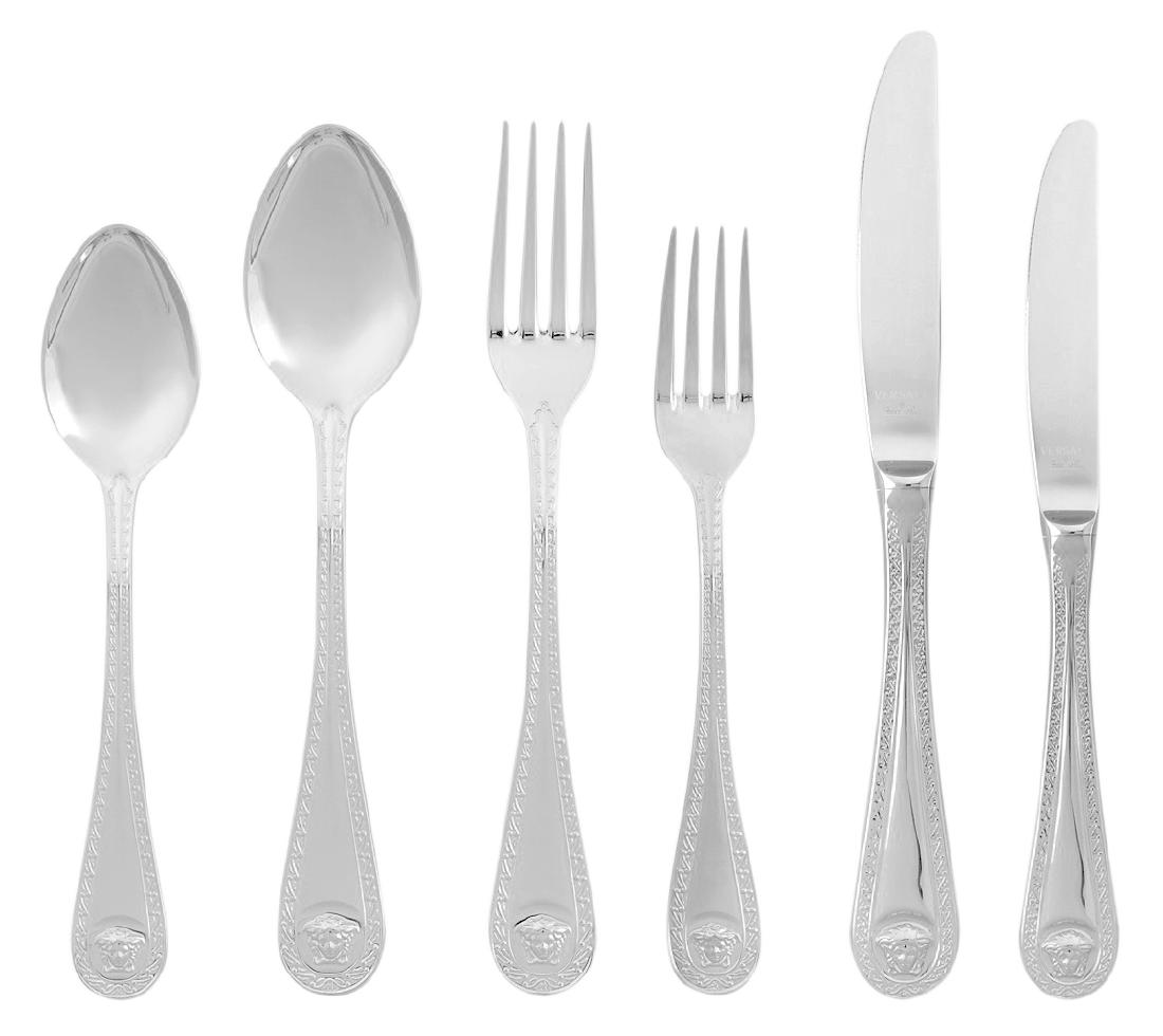 Set of 36 Rosenthal Meets Versace Medusa Silver (1 of 1)