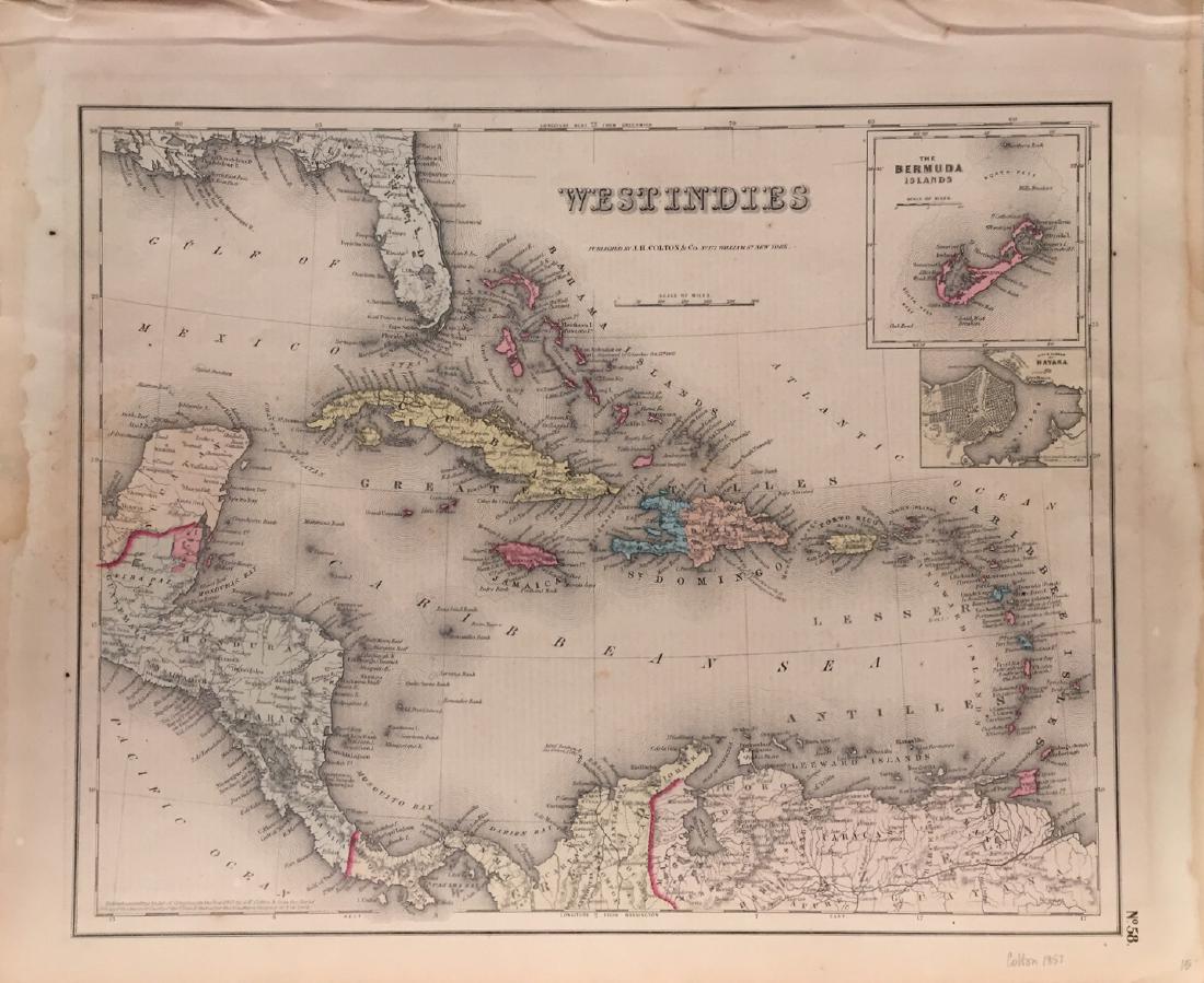 West Indies Map, 1857 (1 of 1)