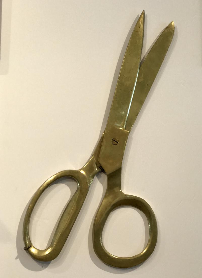 Oversize Brass Scissors Tailor Trade Sign (1 of 5)