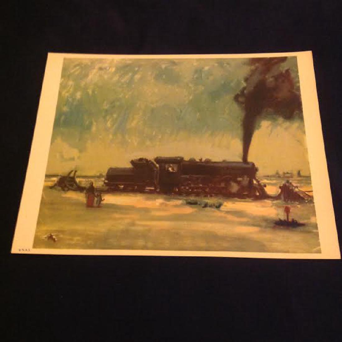 Vintage Lithograph Karl Mattern"All Steamed Up” 1939 (1 of 5)