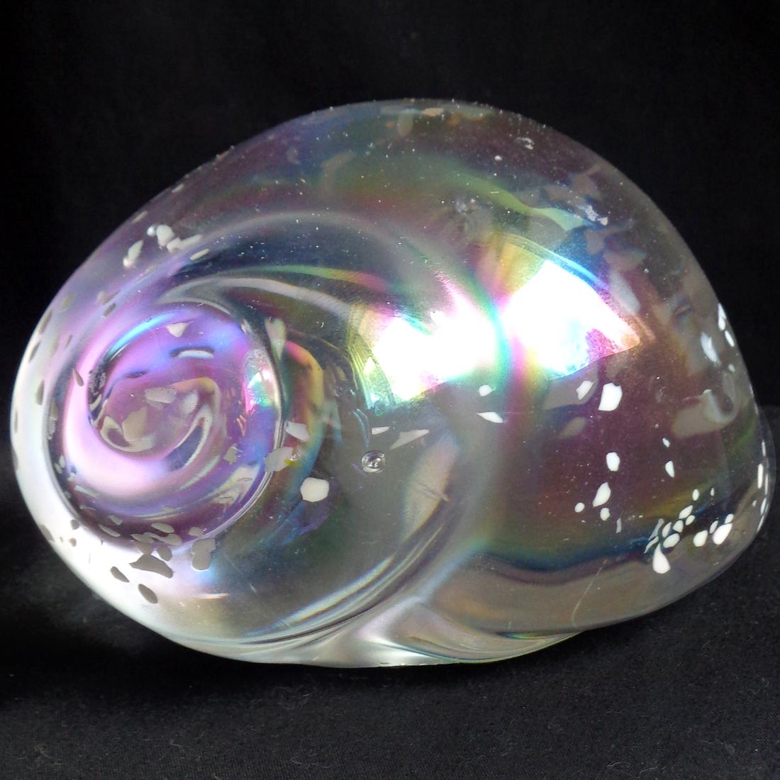Iridescent Art Glass Conch Shell Paperweight (1 of 4)