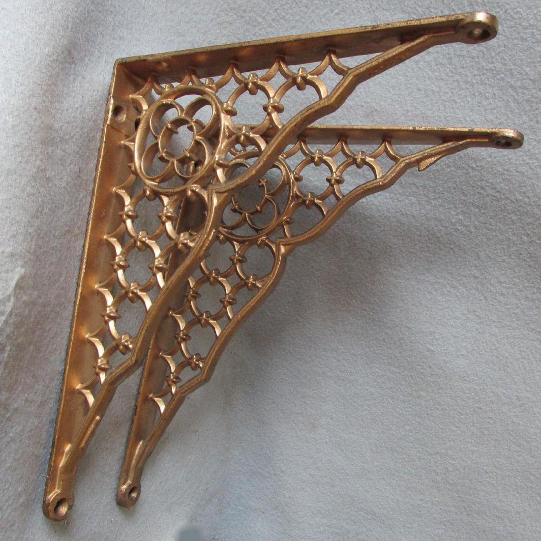 19thC Victorian Gothic Cast Iron Architectural Brackets (1 of 4)