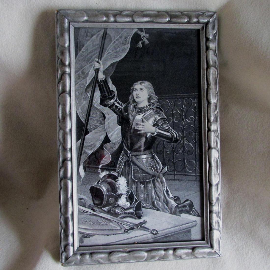 19thC French Silk Tapestry, Joan of Arc (1 of 5)