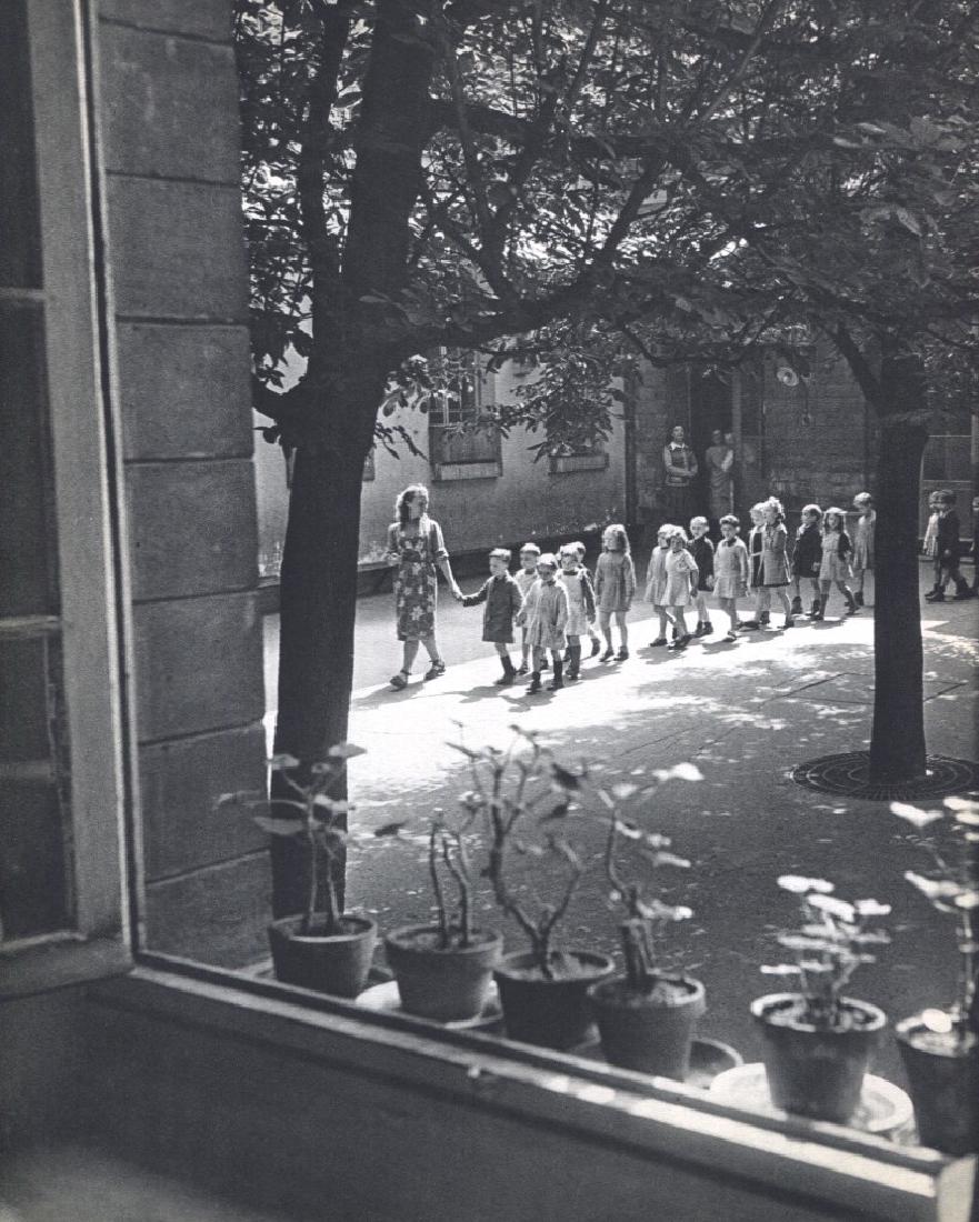 WILLY RONIS - Kindergarten Rue de Menilmontant: Artist: WILLY RONIS Print Title: Kindergarten Rue de Menilmontant Printing Date: 1954Medium: Sheet-fed Gravure Printed by Braun et Cie in France Image Size approx. 8" x 10.5" Willy Ronis (1910-2009) w