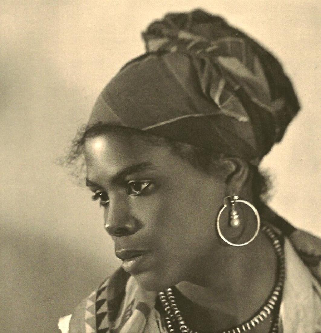 LEO SAPHIR - Martinique Beauty: Artist: LEO SAPHIR Print Title: Martinique Beauty Printing Date: 1932 Medium: Sheet-fed Gravure Printed in Prague Image Size approx. 7" x 7" No Reserve: This lot starts at $1 and has no reserve as a c