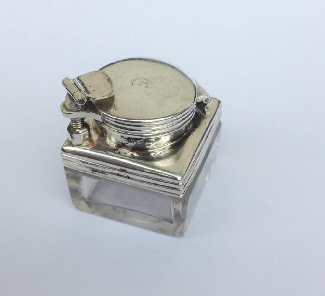 English Silver & Glass Traveling Inkwell, 1830 (1 of 4)