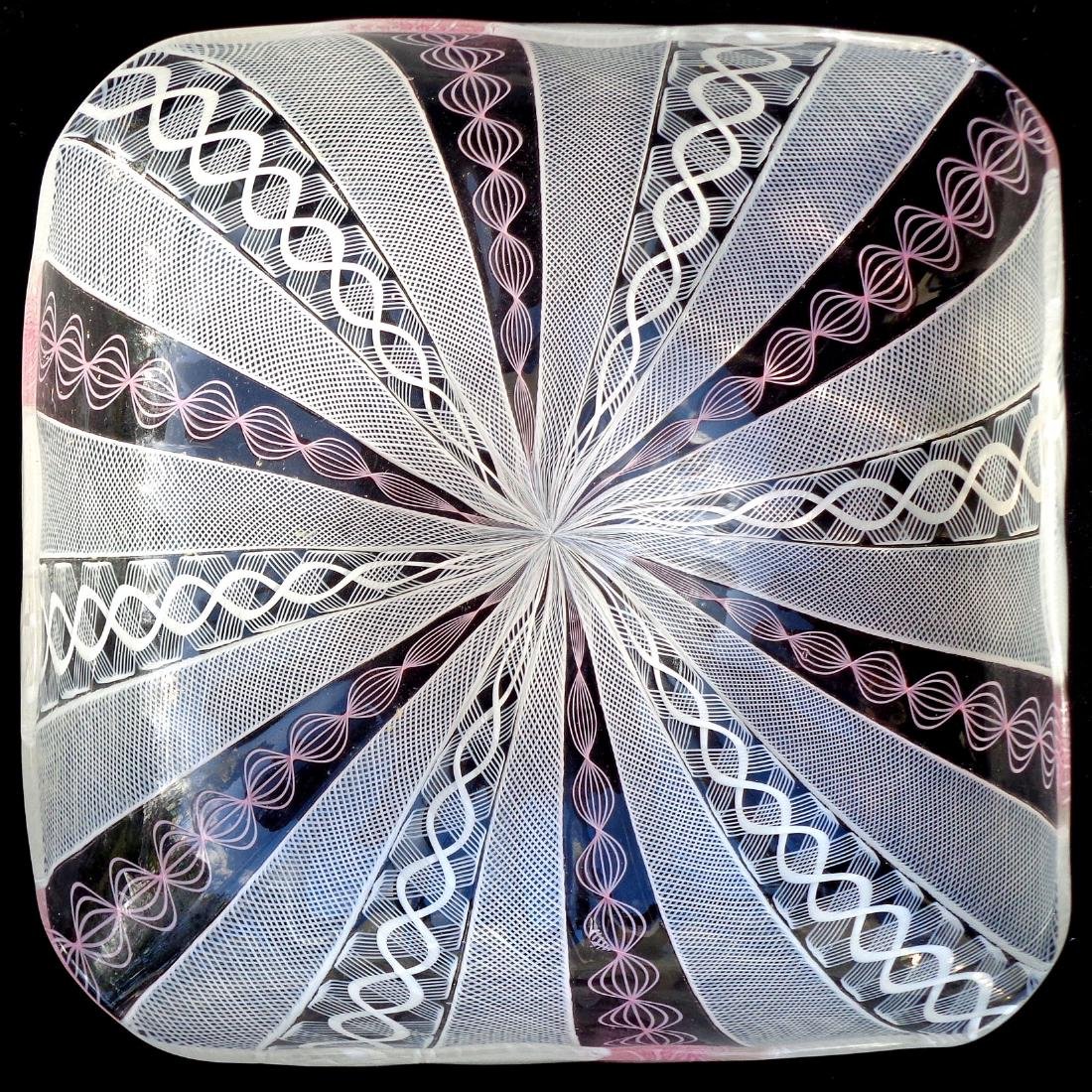 Venini Murano Signed Zanfirico Ribbon Art Glass Bowl (1 of 3)