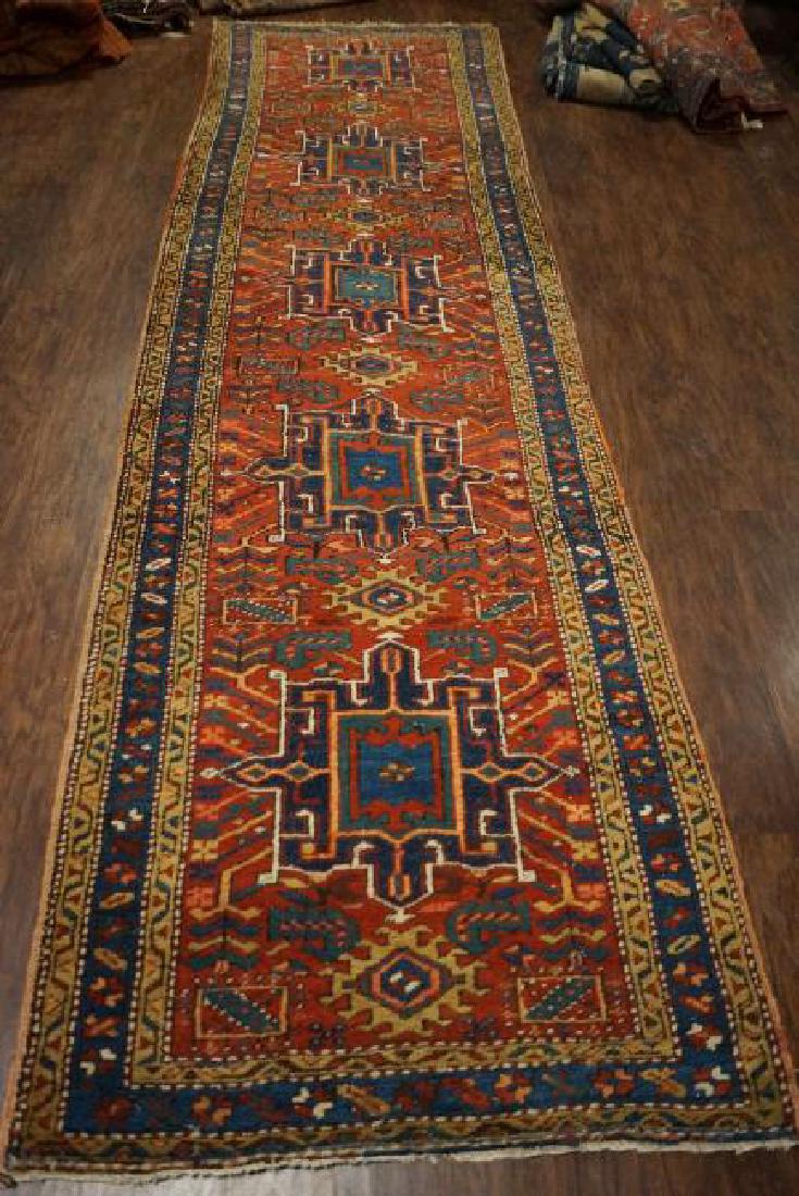 Amazing Antique Serapi Runner 3x11 C1900 (1 of 4)
