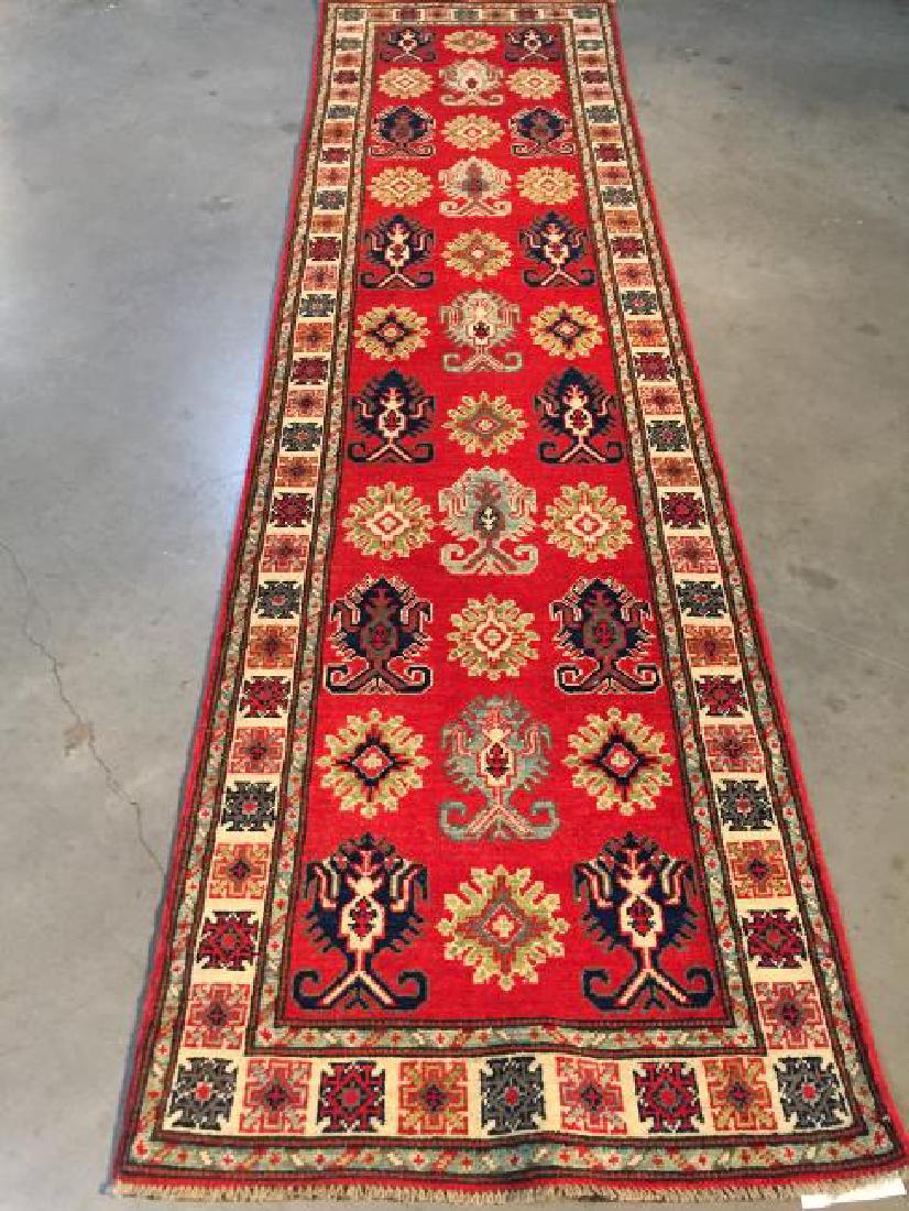 Authentic Hand Knotted Wool Pak Kazak Runner 2.8x9.8 (1 of 8)